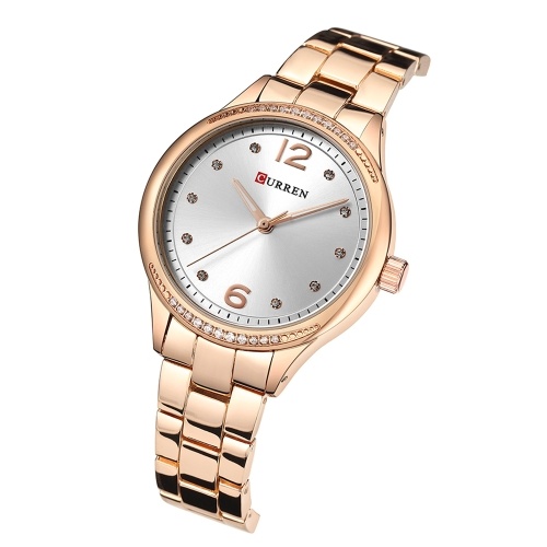 

CURREN Women's Quartz Watch with Alloy Band Fashion Wristwatch 3ATM Watches
