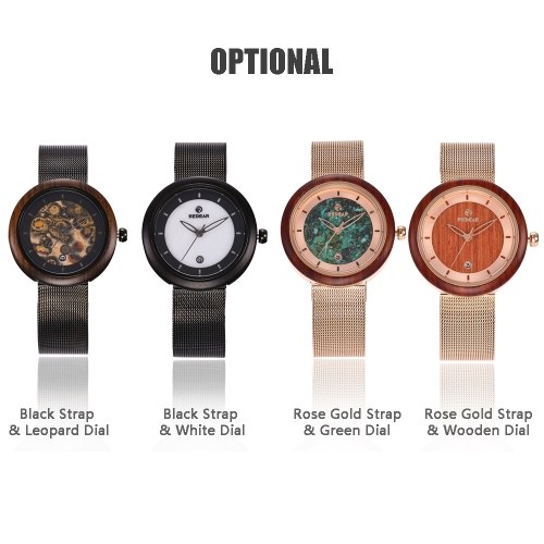 

Women Quartz Watch REDEAR Classic Fashion Wrist Watch with Calendar Mesh Bracelet Female Analog Watch