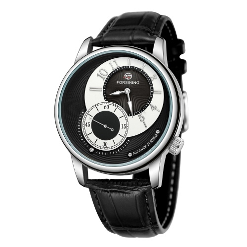 Mechanical Watch with Leather Strap 3ATM Automatic Wristwatch for Men Boys