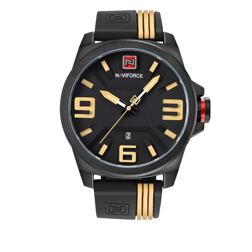 

NAVIFORCE Модные силиконовые ремешки Спортивные кварцевые водонепроницаемые мужские часы