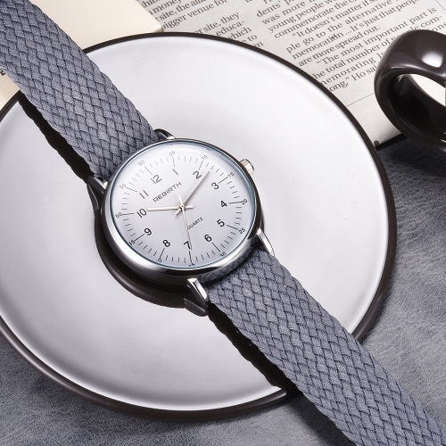 

REBIRTH Fashion Nylon Men Watches 3ATM Water-resistant Quartz Casual Man Simple Wristwatch
