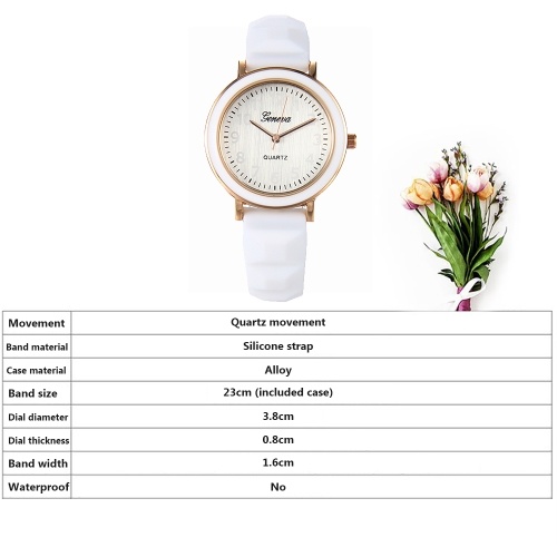 

Quartz Watch Women Silicone Strap Wrist Watch Casual Female Clock
