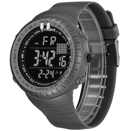 

SYNOKE Male Sport Watch Electronic LED Digital Wrist Watches Stopwatch Alarm Luminous Water Resistant For Men Cloc k