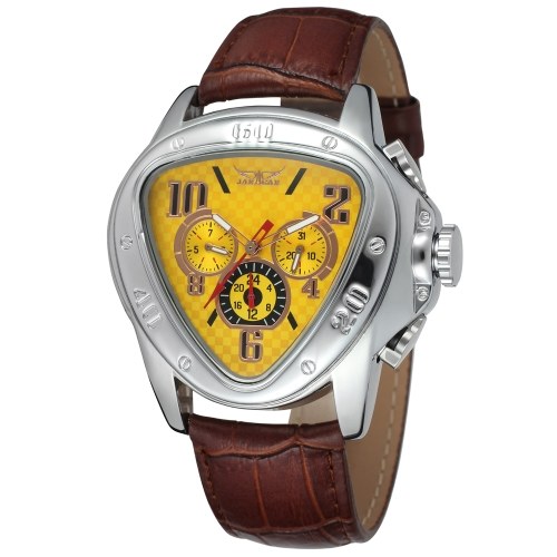 

Men's Automatic Mechanical Watch with Leather Strap Fashion Wristwatch