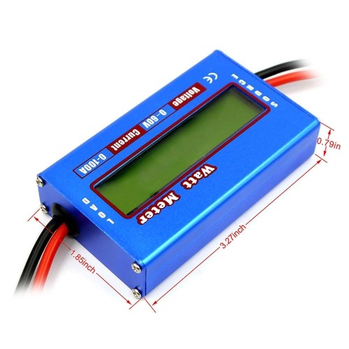 RC Watt Meter 100A Power Analyzer Digital LCD Balance Battery Voltage Checker 