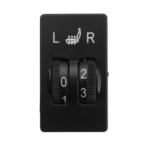 

12Volt Car Two Seats Heating Pad Heating Pad For 5th Gear Double Wheel Switch Car Seats Heating Pad Universal 5 Level Round Switch Universal Car Heating Seats Pads Winter Warmer Seats Cover