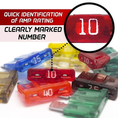 1000pcs Car Blade Fuse Assortment Assorted Kit Mini Standard Size Blade Set Auto Truck Automotive Fuse With Storage Box 