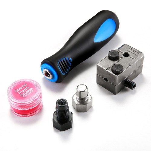 3/16 inch Double Flaring Tool, Auto Brake Line Flaring Tool Kit with Storage Box Detachable Handheld Flaring Tools 