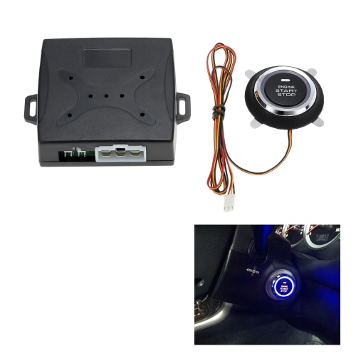 Universal Car Alarm System Driving Security Push Button Motor Start RFID Lock Ignição Starter Sistema de entrada sem chave