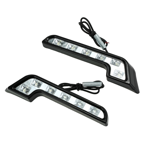 2PCS Daytime Running Light Bright 6 LED L Type Super White DRL 12V Car Front Fog Driving Lamp
2PCS Daytime Running Light Bright 6 LED L Type Super White DRL 12V Car Front Fog Driving Lamp