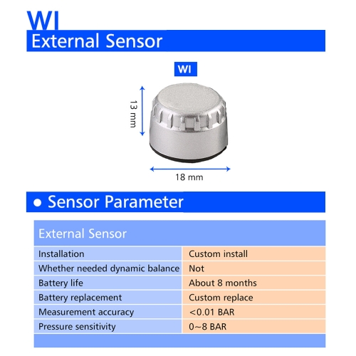 

Careud exteranl tpms for motorcycle motorbike tire pressure monitoring system outside sensor