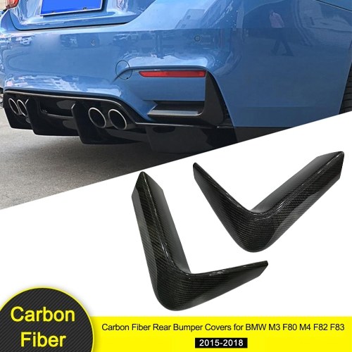 

Carbon Fiber Rear Bumper Covers for BMW M3 F80 M4 F82 F83 2015-2018,1 Pair