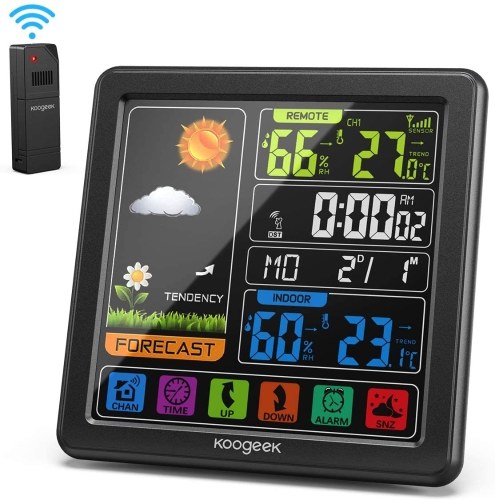 Koogeek Wireless Weather Station Indoor Outdoor Thermometer Hygrometer with Sensor