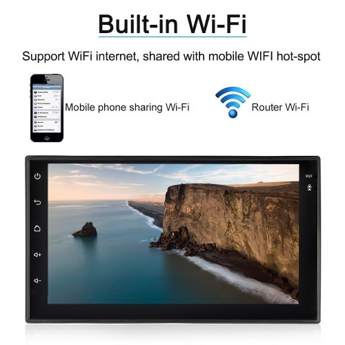 

Universal 7'' Smart Android 6.0 2 Din Car Stereo Radio Player GPS Navigation
