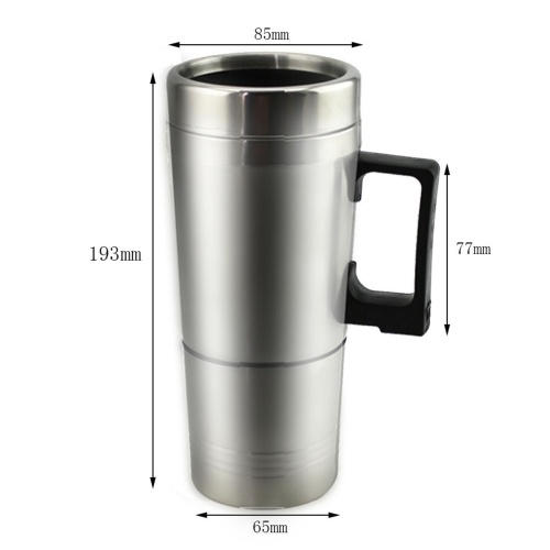 

Car Electric Water Heating Cup with Cigarette Lighter Stainless Steel Kettles Travel Mug Boiling Coffee 12V