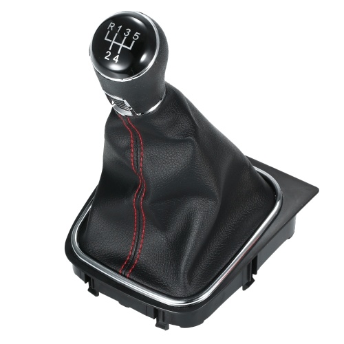 5 Speed Gear Knob Shift Stick Gaiter Cover Replacement for VW Golf 5 6 110mm Hole Diameter 