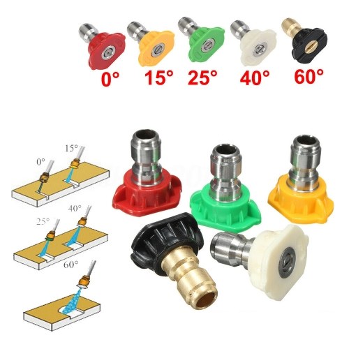 4000PSI High Pressure Washer Sprayer Extend Wand Lance 5 Nozzle Tips + High-pressure Pipe (5m)