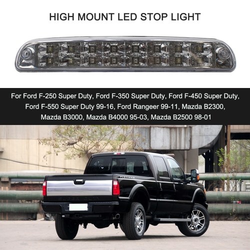 High Mount Stop Light LED White Red Third Brake Light Rear Cargo Lamp Replacement for Ford F-250 Super Duty 99-16, for Ford Rangeer, for Mazda B2300 B3000 B4000 B2500