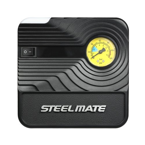 Inflador de neumáticos de bomba de compresor de aire portátil automotriz de 12 V CC Steelmate para inflables de bolas de bicicleta de coche