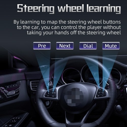 7 Inch Car Stereo MP5 Player Touchcreen BT AM/FM Radio Receiver with Android Auto Carplay 