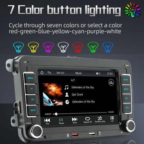 7 Inch Car Stereo MP5 Player Touchcreen BT AM/FM Radio Receiver with Android Auto Carplay 