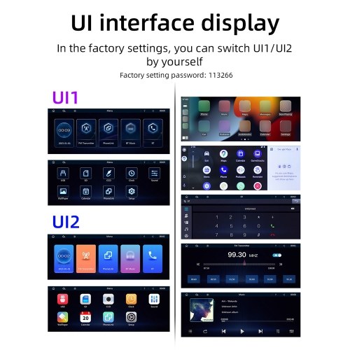 10.26in Portable Wireless CarPlay Multi-language Car Video Recorder