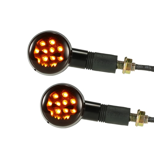 Pair of Motorcycle LED Turn Signal Light Lamp Universal for Harley Cafe Racer Custom