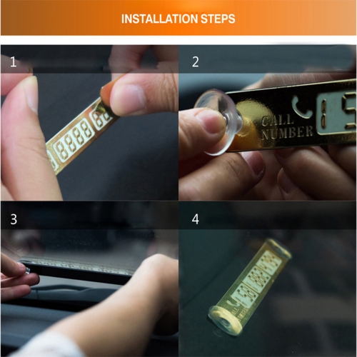 

Practical Car Luminous Parking Stickers Bright Temporary Parking Card With Suckers And Phone Number Card Plate