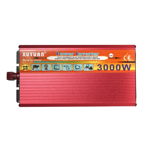 3000W WATT Peak Car LED Power Inverter DC 12V to AC 110V Dual Converter Charger