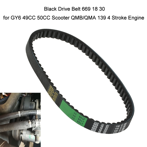 

Black Drive Belt 669 18 30 for GY6 49CC 50CC Scooter QMB/QMA 139 4 Stroke Engine
