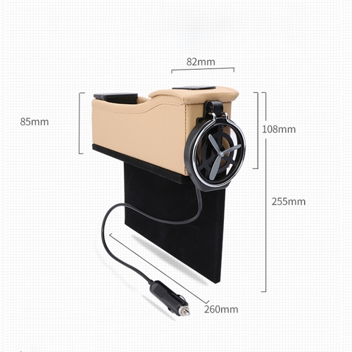 

Double USB Port Multifunction Leather Catcher Box Car Seat Cup Coil Pocket Storage Organizer