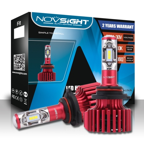 NOVSIGHT a mené 9005 / HB3 les phares menés par voiture Salut / lo faisceau 9005 HB3 60W 10000LM antibrouillards Lampes Ampoules