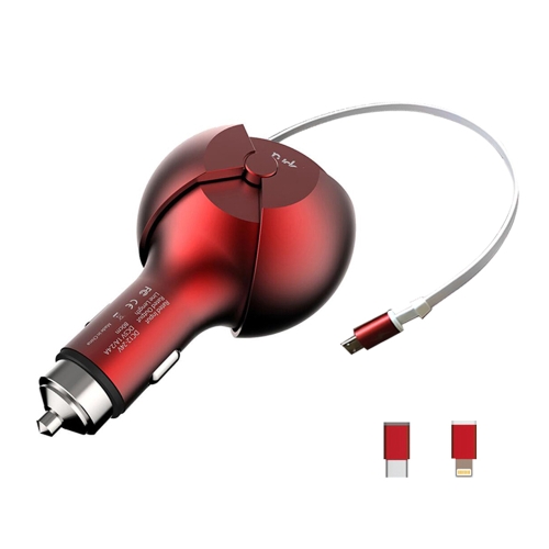 

Rudaor Car Charger Car Locator Emergency Window Breaker Emergency QC3.0 For iOS + Android + Devices With Type C