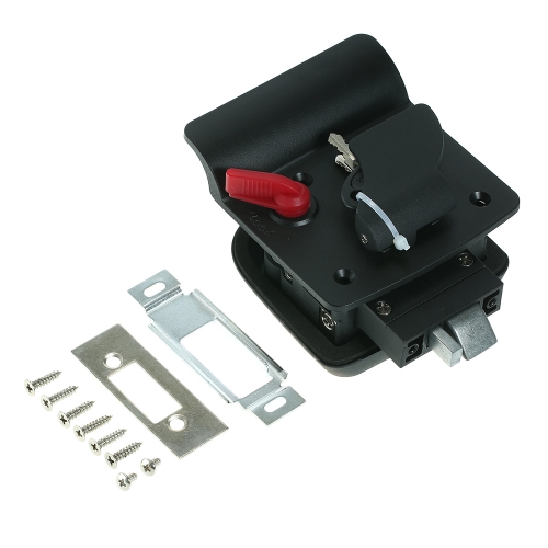 

RV Door Latch Entry Door Locking Latch Handle Pop Up Replacement Standard RV Lightweight Black