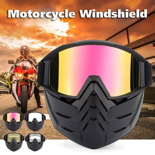 

Bike Motorcycle Face Mask Goggles Motocross Eyewear Motorbike Open Face Detachable Goggle Helmets Vintage Glasses