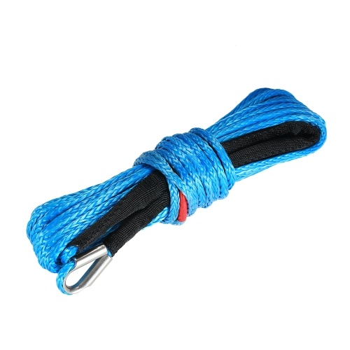 

6mm * 15m 1/4 '' x 50 '5500lbs Синтетический кабель каната лебедки, синий
