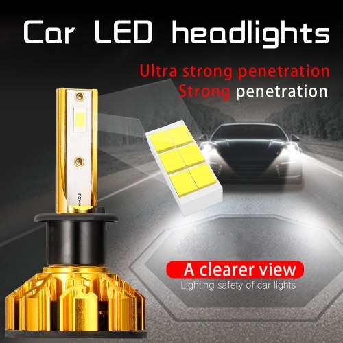 

NightTech 2Pcs Car LED Head Light 48W 5200LM H4 LED Headlight Bulbs Waterproof IP68 Car Led Driving Lamp With High Beam Dipped Headlight Switching