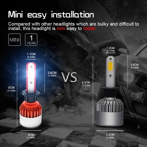 

NightTech 9005 Car LED Headlight Bulbs 44W 4800LM IP68 Car Headlight Fog Light Bulb Super Bright Car Exterior White Light