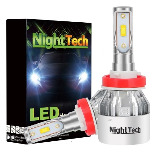 

NightTech Car Светодиодные лампы головного света 56W 5600LM Автомобильная фара Противотуманная фара Супер яркий внешний вид автомобиля Белый свет 9005