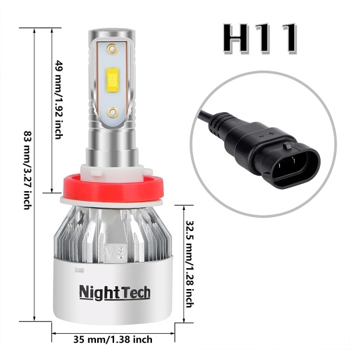 

NightTech Car LED Headlight Bulbs 56W 5600LM Car Headlight Fog Light Bulb Super Bright Car Exterior White Light 9005