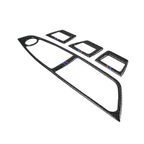

Carbon Fiber Window Lifting Frame Cover Trim Sticker Car Interior Window Switch Frame Door Bowl Cover Trim Sticker For BMW F10 5 Series 2011-2018 (Left)