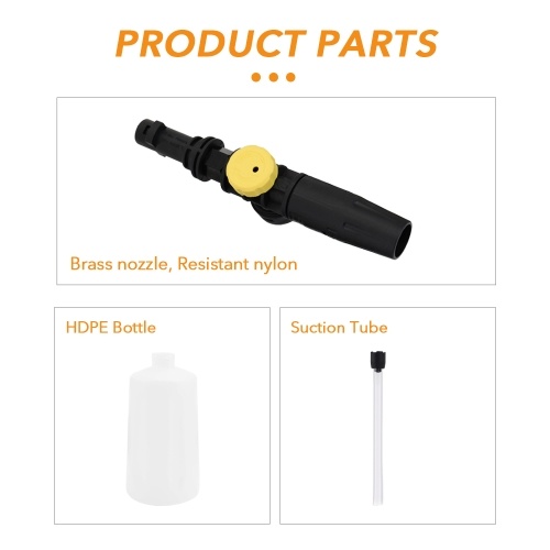 

250ML/750ML High Pressure Washer Snow Foam Lance Soap Bottle Car Washer Auto Thickness Adjustable Spare Parts Portable Plastics for Karcher K2~K7