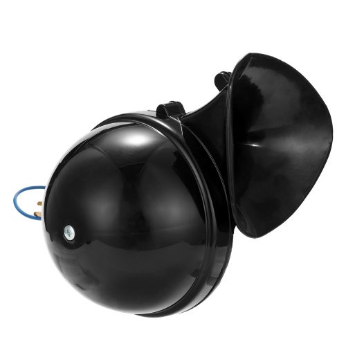 Loud 300DB 12V/24V Black Electric Snail Horn Air Horn Raging Sound For Car Motorcycle Truck Boat 