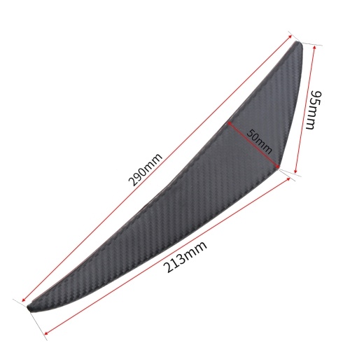 

4 pcs Universal Car Front Bumper Fin Splitter Spoiler Air Knife Canard Valence Paste Type for Repair Maintenance Decoration