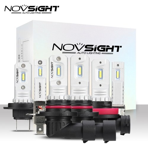 

Car LED Fog lights 80W/Bulb Headlight Bulbs Kit 6000K White Running Light 1000LM/Bulb, Novsight 9006, HID Decoder Fog Bulbs