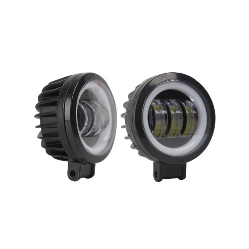 

2pcs 4 Inch 30W Fog Light 6000K 12-30V DC 8000LM Waterproof Round LED Angel Eye Light Strip Off-Road Vehicle Marine Work Light Motorcycle Light