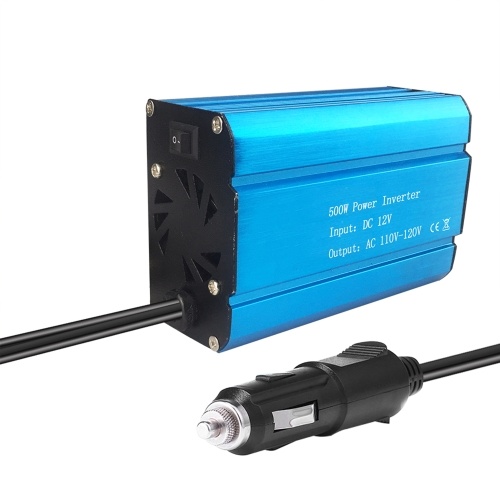 

Car Power Inverter Solar Power Inverter 500W DC 12V to AC 110V Modified Sine Wave Converter with Dual USB Interface LED Indicator