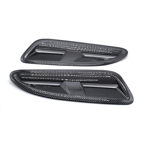 

2PCS Bonnet Vents Carbon Fiber ABS plastic Replacement for Jaguar XKR Ford BMW