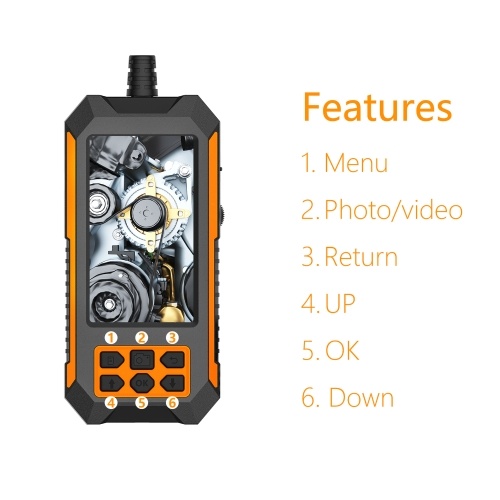 Industrial Endoscope Camera with Dual Camera 1920*1080P/2592*1944P 8 LED Light 