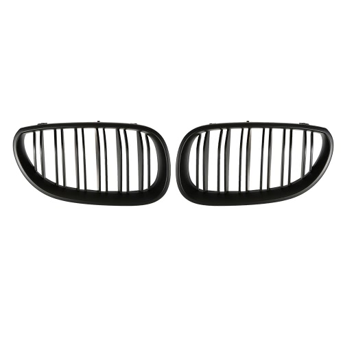 Paire de Car Center Grille avant Grilles Matt Black avec la ligne double pour BWM E60 2003-2009